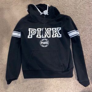 PINK quarter zip with hood